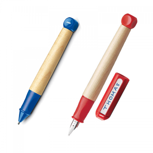 (最後出清)LAMY ABC 學習筆2入組(楓木鋼筆紅+楓木鉛筆藍)