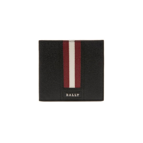 BALLY TRASAI 黑色牛皮8卡短夾