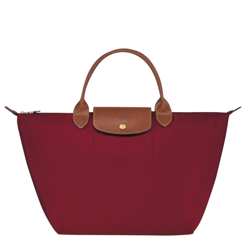 LONGCHAMP LE PLIAGE 原創系列短把手提包M-紅色